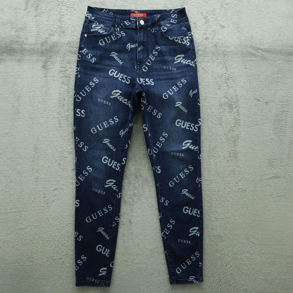 Guess Jeans Women's Size 28 Blue High-Rise Skinny Denim 27" Inseam Stretch
